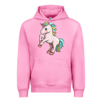 Fuchsia Pink cute unicorn Urban Hoodie - FaDigitalArtStudio