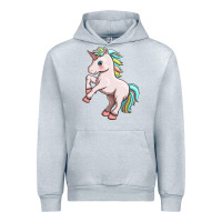 Heather Grey cute unicorn Urban Hoodie - FaDigitalArtStudio