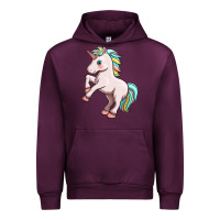 Mauve Wine cute unicorn Urban Hoodie - FaDigitalArtStudio