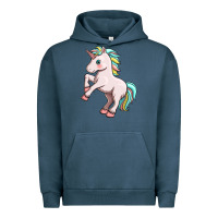 Pigment Midnight Navy cute unicorn Urban Hoodie - FaDigitalArtStudio