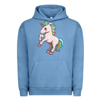 Pigment Pebble Blue cute unicorn Urban Hoodie - FaDigitalArtStudio