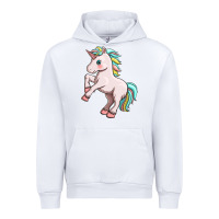White cute unicorn Urban Hoodie - FaDigitalArtStudio