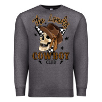 Charcoal Heather the lonely cowboy club Premium Sweatshirt - MaliasSmallBusiness