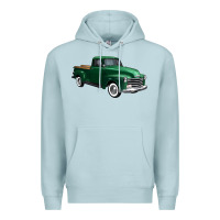 Blue Mist western green truck right 34 view 1 Premium Hoodie - FaDigitalArtStudio