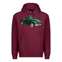 Burgundy western green truck right 34 view 1 Premium Hoodie - FaDigitalArtStudio