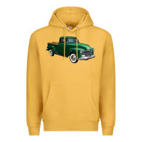 Mustard western green truck right 34 view 1 Premium Hoodie - FaDigitalArtStudio