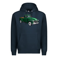 Navy western green truck right 34 view 1 Premium Hoodie - FaDigitalArtStudio