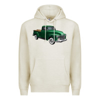Oatmeal Heather western green truck right 34 view 1 Premium Hoodie - FaDigitalArtStudio