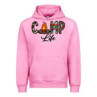 Fuchsia Pink camp life Urban Hoodie - CowhideDigitalArt