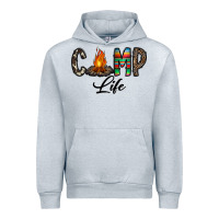 Heather Grey camp life Urban Hoodie - CowhideDigitalArt