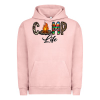 Pigment Salmon camp life Urban Hoodie - CowhideDigitalArt