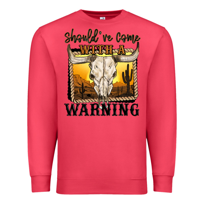 Should've Come With A Warning Premium Sweatshirt by MaliasSmallBusiness | Teevron