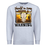 Heather Grey should've come with a warning Premium Sweatshirt - MaliasSmallBusiness