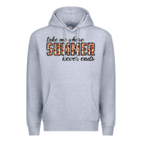 Heather Grey take me where summer never ends Premium Hoodie - CowhideDigitalArt