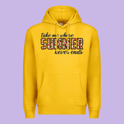 Take Me Where Summer Never Ends Premium Hoodie Designed By Cowhidedigitalart