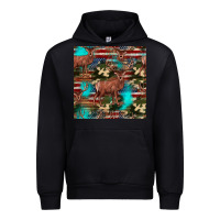 Black hunting deer american flag seamless pattern Urban Hoodie - HRA Design Shop
