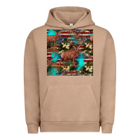 Pigment Burro hunting deer american flag seamless pattern Urban Hoodie - HRA Design Shop