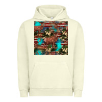 Pigment Pistachio hunting deer american flag seamless pattern Urban Hoodie - HRA Design Shop