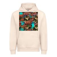 Sandshell hunting deer american flag seamless pattern Urban Hoodie - HRA Design Shop