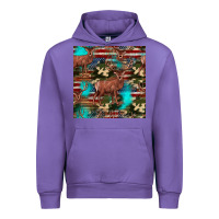 Tulip hunting deer american flag seamless pattern Urban Hoodie - HRA Design Shop