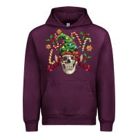 Mauve Wine elf skull Urban Hoodie - FaDigitalArtStudio