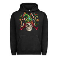 Pigment Black elf skull Urban Hoodie - FaDigitalArtStudio