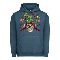 Pigment Midnight Navy elf skull Urban Hoodie - FaDigitalArtStudio