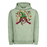 Pigment Oil Green elf skull Urban Hoodie - FaDigitalArtStudio