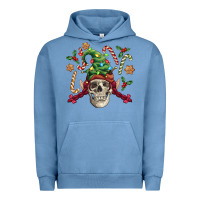 Pigment Pebble Blue elf skull Urban Hoodie - FaDigitalArtStudio