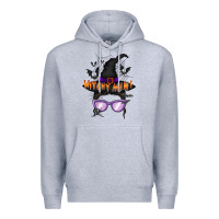 Heather Grey witchy mini Premium Hoodie - RacoonDesign