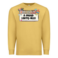 Antique Gold proud ally Premium Sweatshirt - MaliasSmallBusiness