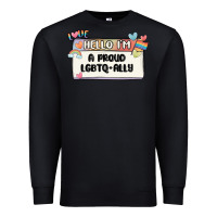 Black proud ally Premium Sweatshirt - MaliasSmallBusiness