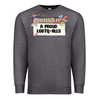 Charcoal Heather proud ally Premium Sweatshirt - MaliasSmallBusiness