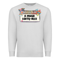 Dove Grey proud ally Premium Sweatshirt - MaliasSmallBusiness