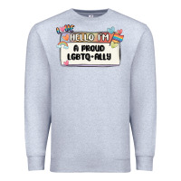 Heather Grey proud ally Premium Sweatshirt - MaliasSmallBusiness
