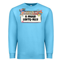 Ocean Blue proud ally Premium Sweatshirt - MaliasSmallBusiness