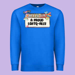 Proud Ally Premium Sweatshirt Designed By Maliassmallbusiness