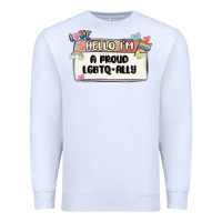 White proud ally Premium Sweatshirt - MaliasSmallBusiness