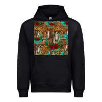 Black horses with roses seamless pattern Urban Hoodie - HRA Design Shop
