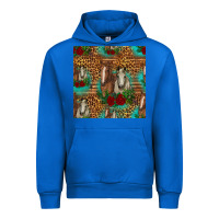 Cobalt horses with roses seamless pattern Urban Hoodie - HRA Design Shop