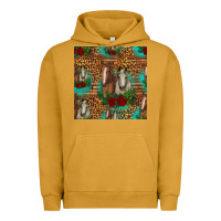 Pigment Peanut Butter horses with roses seamless pattern Urban Hoodie - HRA Design Shop