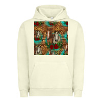 Pigment Pistachio horses with roses seamless pattern Urban Hoodie - HRA Design Shop