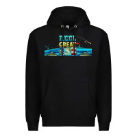 Black reel great dad  libbey glass Premium Hoodie - HRA Design Shop