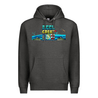 Charcoal Heather reel great dad  libbey glass Premium Hoodie - HRA Design Shop