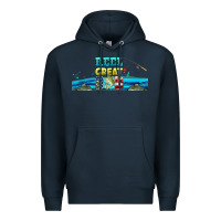 Navy reel great dad  libbey glass Premium Hoodie - HRA Design Shop