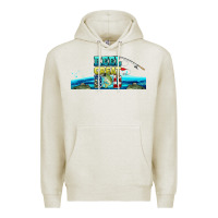 Oatmeal Heather reel great dad  libbey glass Premium Hoodie - HRA Design Shop