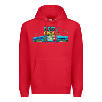 Red reel great dad  libbey glass Premium Hoodie - HRA Design Shop