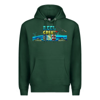 Sports Green reel great dad  libbey glass Premium Hoodie - HRA Design Shop