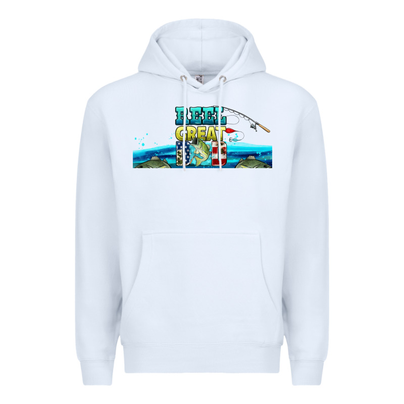 Reel Great Dad  Libbey Glass Premium Hoodie by HRA Design Shop | Teevron