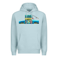 Blue Mist reel great dad  libbey glass Premium Hoodie - HRA Design Shop